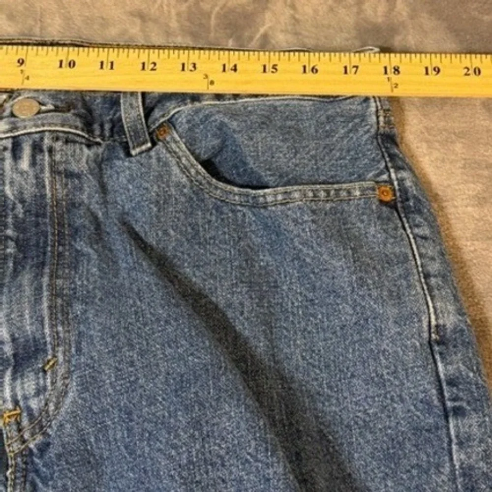 Levis 505 Regular Fit Mens Denim Shorts W36 Medium Wash Blue WaterLess Jorts